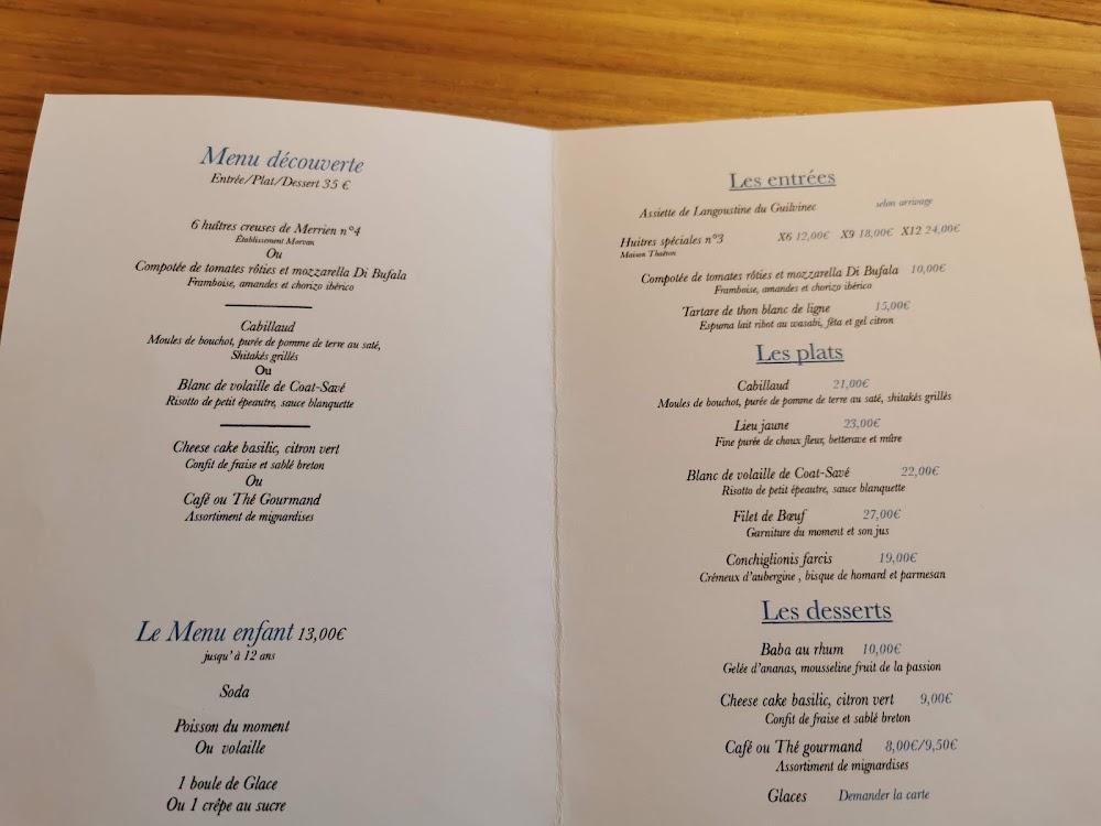 L'Auberge de la Mer - Menu Image 1